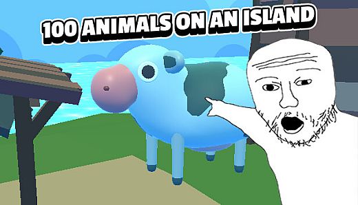 100 ANIMALS ON AN ISLAND