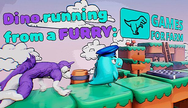 Buy Dino running from a FURRY: GAMESFORFARM
