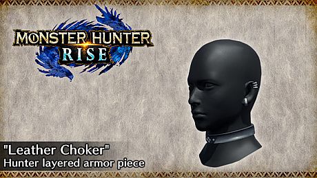 Monster Hunter Rise - "Leather Choker" Hunter layered armor piece DLC