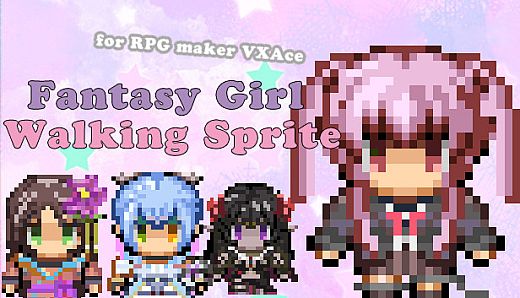 RPG Maker VX Ace - Fantasy Girl Walking Sprite