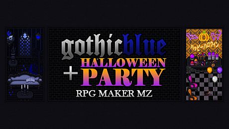 RPG Maker MZ - Gothic Blue Halloween Party DLC
