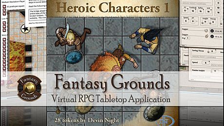 Fantasy Grounds - Top-down Tokens - Heroic 1 DLC