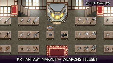RPG Maker MV - KR Fantasy Market - Weapons Tileset DLC
