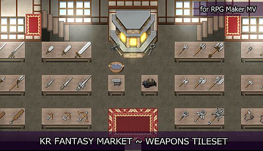 RPG Maker MV - KR Fantasy Market - Weapons Tileset