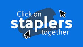 Click on staplers together