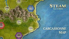 Steam: Rails to Riches - Carcassonne Map