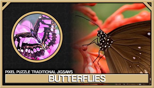 Pixel Puzzles Traditional Jigsaws Pack: Butterflies
