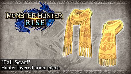 Monster Hunter Rise - "Fall Scarf" Hunter layered Armor Piece DLC