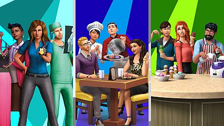 The Sims 4 Bundle - Get to Work, Dine Out, Cool Kitchen Stuff Bundle