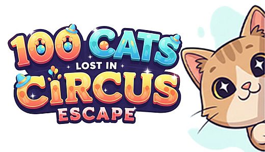 100 Cats Lost in Circus Escape Find & Color