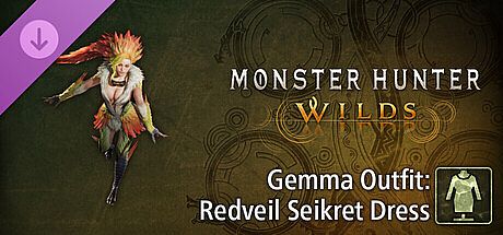 Monster Hunter Wilds - Gemma Outfit: Redveil Seikret Dress DLC
