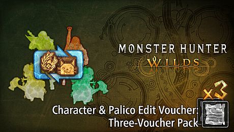 Monster Hunter Wilds - Character & Palico Edit Voucher: Three-Voucher Pack DLC