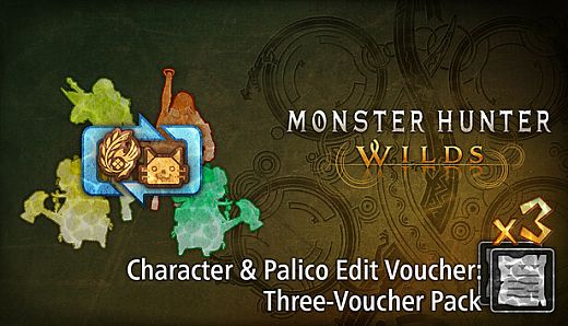Monster Hunter Wilds - Character & Palico Edit Voucher: Three-Voucher Pack