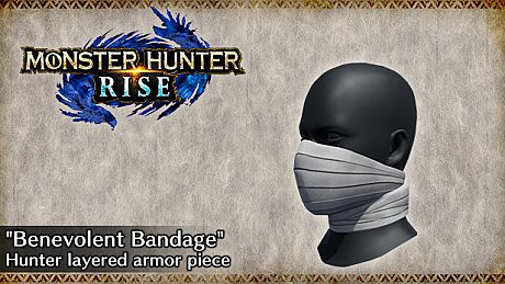 Monster Hunter Rise - "Benevolent Bandage" Hunter layered armor piece DLC