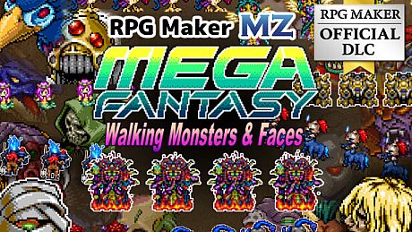 RPG Maker MZ - MEGA FANTASY Walking Monsters and Faces DLC