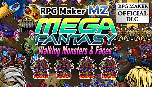 RPG Maker MZ - MEGA FANTASY Walking Monsters and Faces