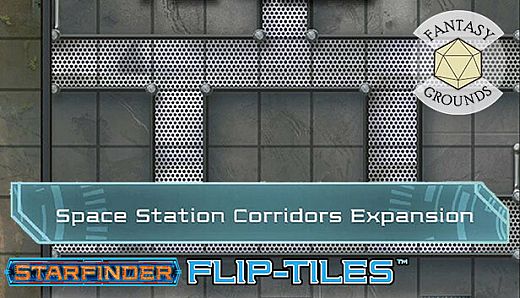 Fantasy Grounds - Starfinder RPG - Flip-Tiles - Space Station Corridors Expansion