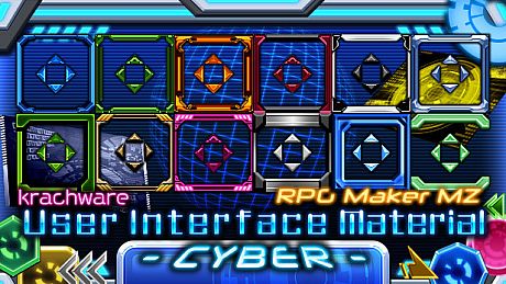 RPG Maker MZ - Krachware User Interface Material CYBER DLC