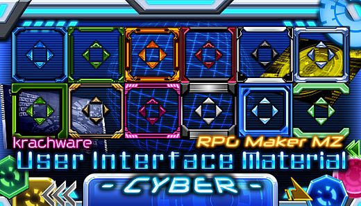 RPG Maker MZ - Krachware User Interface Material CYBER