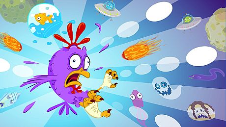 Purple Chicken Spaceman Game