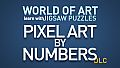 WORLD OF ART - learn with JIGSAW PUZZLES: PIXEL ART BY NUMBERS
