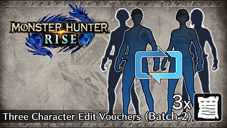 Monster Hunter Rise - Three Character Edit Vouchers (Batch 2) DLC