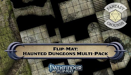 Fantasy Grounds - Pathfinder RPG - Pathfinder Flip-Mat: Haunted Dungeon Multi-Pack