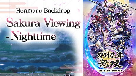 Touken Ranbu Warriors - Honmaru Backdrop "Sakura Viewing - Nighttime" DLC