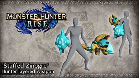 Monster Hunter Rise - "Stuffed Zinogre" Hunter layered weapon (Sword & Shield) DLC