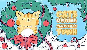 Cats Visiting Christmas Town