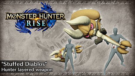 Monster Hunter Rise - "Stuffed Diablos" Hunter layered weapon (Hammer) DLC