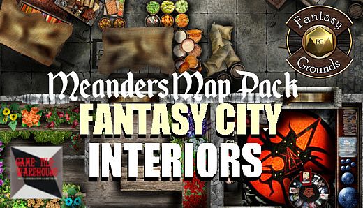 Fantasy Grounds - Meander Map Pack: Interior City (Map Pack)
