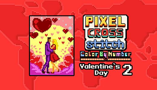 Pixel Cross Stitch - Valentine's Day Pack 2