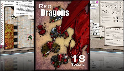 Fantasy Grounds - Red Dragons (Token Pack)