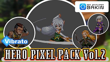 RPG Developer Bakin  Vibrato HERO PIXEL PACK Vol.2 DLC