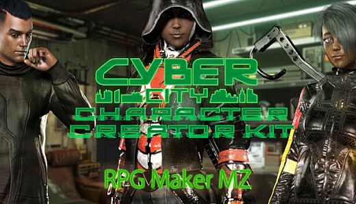 RPG Maker MZ - CyberCity Character Creator Kit