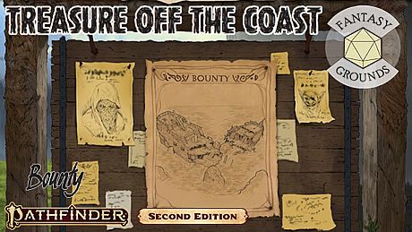 Fantasy Grounds - Pathfinder 2 RPG - Pathfinder Bounty #15: Treasure off the Coast DLC