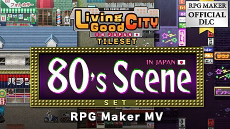 RPG Maker MV - SERIALGAMES Living Good City Tileset - 80's Scene SET DLC