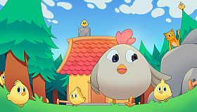 HEN, CHICKS AND CATS