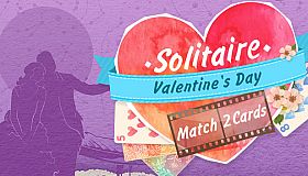 Solitaire Match 2 Cards. Valentine's Day