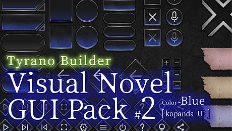 Tyrano Builder - Visual Novel GUI Pack #2 Color-Blue [kopanda UI] DLC