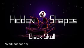 Hidden Shapes Black Skull - Wallpapers