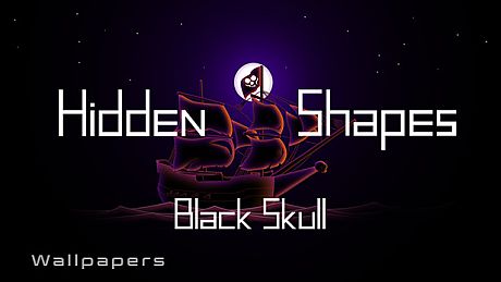 Hidden Shapes Black Skull - Wallpapers DLC