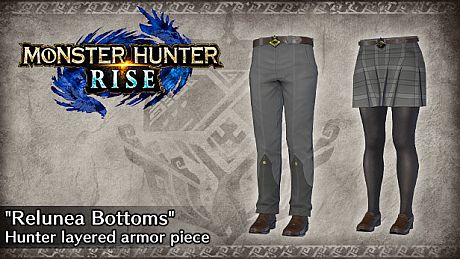 Monster Hunter Rise - "Relunea Bottoms" Hunter layered armor piece DLC