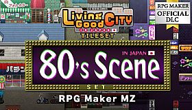 RPG Maker MZ - SERIALGAMES Living Good City Tileset - 80's Scene SET