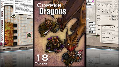 Fantasy Grounds - Copper Dragons (Token Pack) DLC