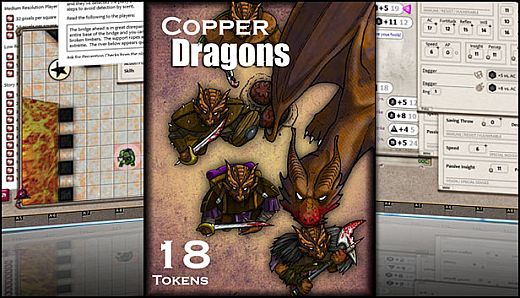 Fantasy Grounds - Copper Dragons (Token Pack)
