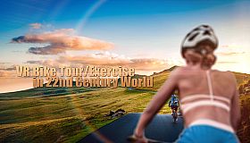 VR Bike Tour/Exercise in 22nd Century World