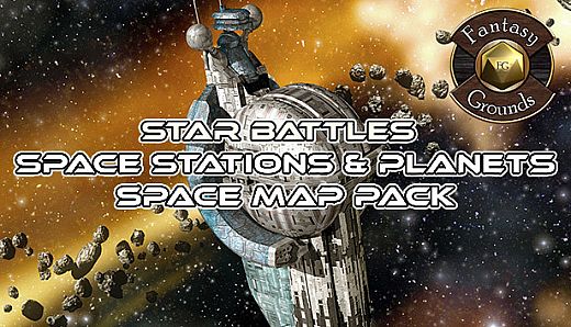 Fantasy Grounds - Star Battles: Space Stations and Planets Space Map Pack