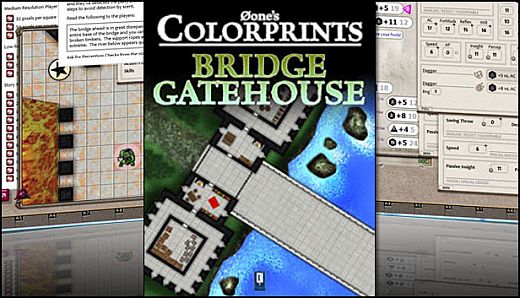 Fantasy Grounds - 0one's Colorprints #4: Bridge Gatehouse (Map Pack)